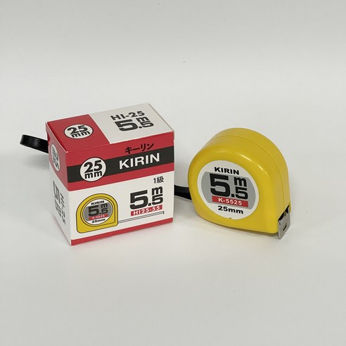 타지마스타일 KIRIN 5.5M 줄자 측정공구 산업현장 가정, 1개