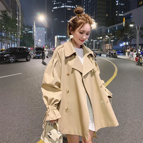 여성 짧은 코트 workwear 새로운 봄과 가을 한국 스타일 느슨한 인기있는 얇은 코트