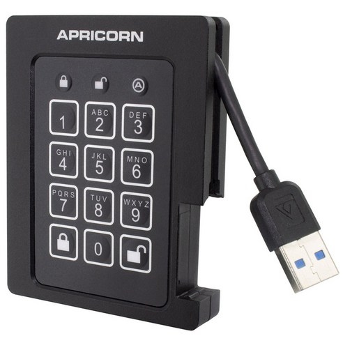 Apricorn Aegis Padlock SSD 미국 연방정부급(FIPS 140-2) 보안 스토리지, 1TB