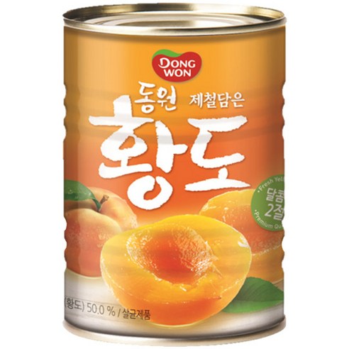 동원 황도 슬라이스 복숭아 통조림, 1개, 400g