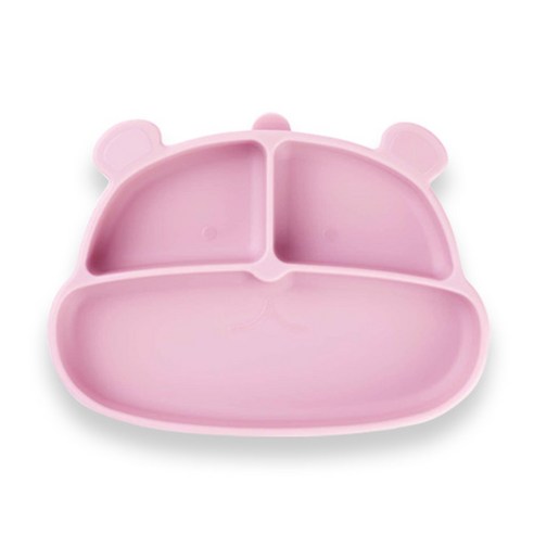 [마미스테이블] 먹자곰 흡착식판 푸드그레이드 실리콘 유아 돌 아기 그릇, 미카도옐로우