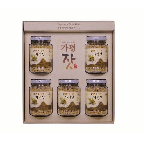 가평군농협 무농약 국산 가평잣 2023년 햇잣 황잣 백잣 병 선물세트 140g x 5개입