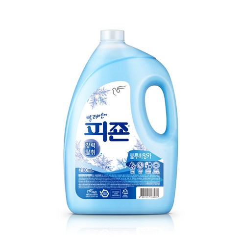 피죤 섬유유연제 블루비앙카 본품, 3.1L, 4개