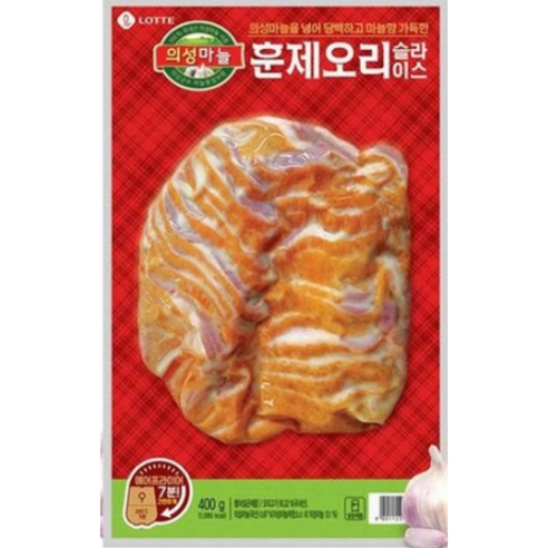 롯데웰푸드 의성마늘 훈제오리 슬라이스 400g 3입, 3개 다향오리고추장