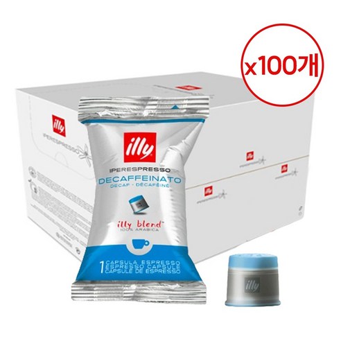 일리 캡슐 커피 캡슐 개별포장 100캡슐 디카페인, 6.7g, 100개입, 1개