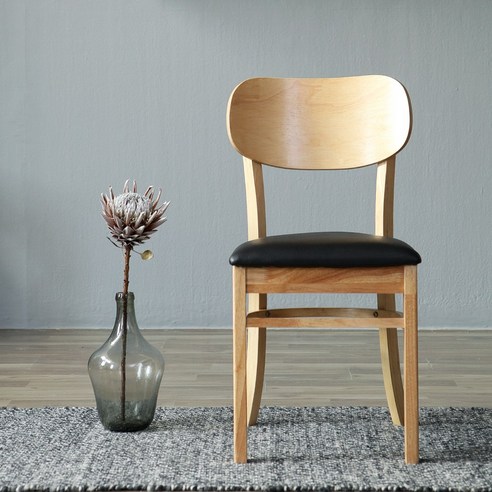 리비니아 마가린 원목 식탁 의자 1+1, 내츄럴 이케아접이식의자