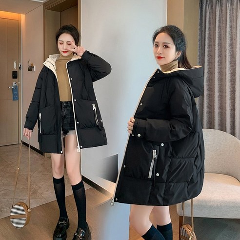 포근한 레글런 후드 패딩, 스타일아유, 겨울용 패딩