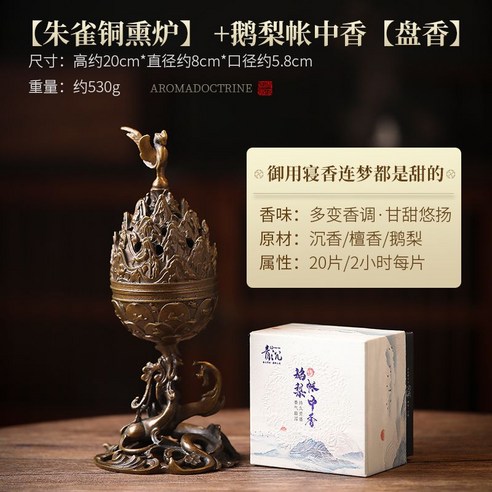 금동대향로 골동품 인테리어 동도금 공예품 백제, 향로+베이스+배텐트의향접시향