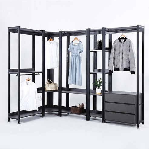 홈스타일 시스템행거 모던A-D타입, 블랙