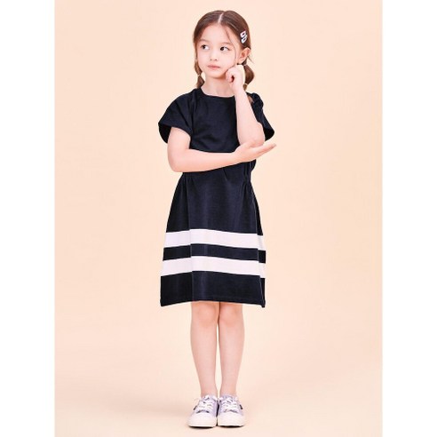 빈폴 키즈 빈폴 BEANPO르 LE KIDS 스트라이프 포인트 나 원피스 네이비 BI4471G03R
