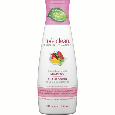 리브클린 슈퍼 프루트 워터 퀜칭 컬 샴푸 수분 & 진정, 1개, 350ml