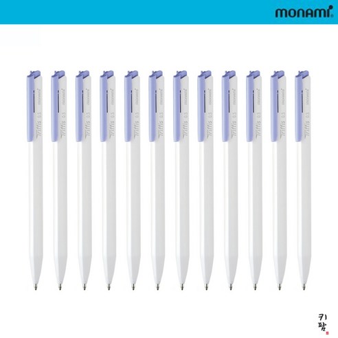 모나미 트리피스 유성볼펜 0.5 0.7 1.0mm 1타 12자루 삼각볼펜 휴대 용이, 12개입, 0.5mm 블랙(파스텔 바이올렛)