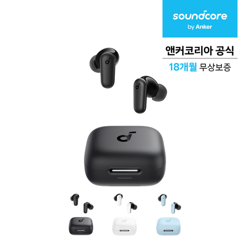앤커 사운드코어 P30i 노이즈캔슬링 블루투스이어폰, 블랙, A3959
