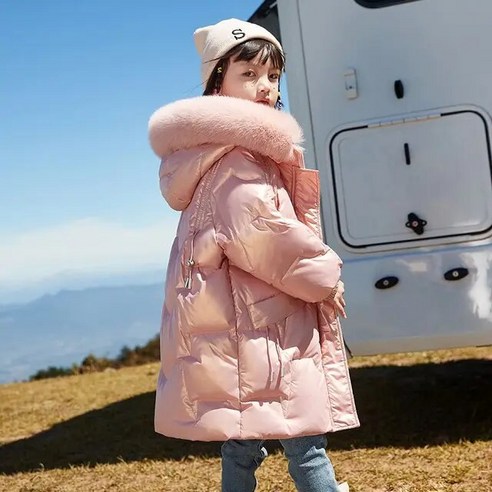 롱 다운점퍼 여아 덕 다운 겨울 파카 5-14 세