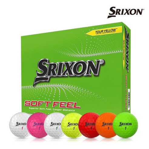 스릭슨 신형 소프트필 골프공 2피스 12p, 2개, 무광브라이트그린