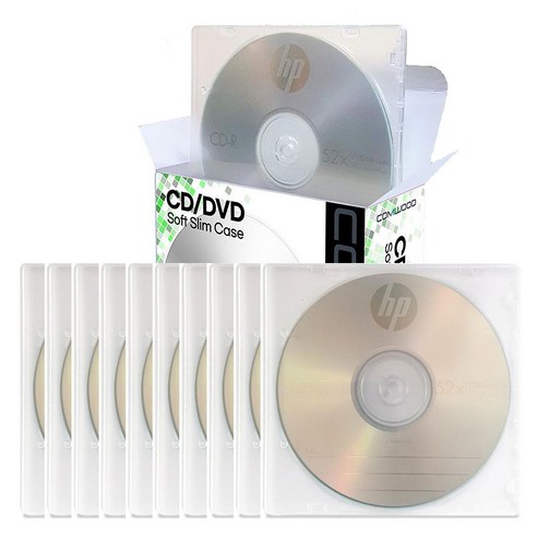 GPOP 투명 10P 연질 케이스 CW-SC10 개별 보관 CD DVD