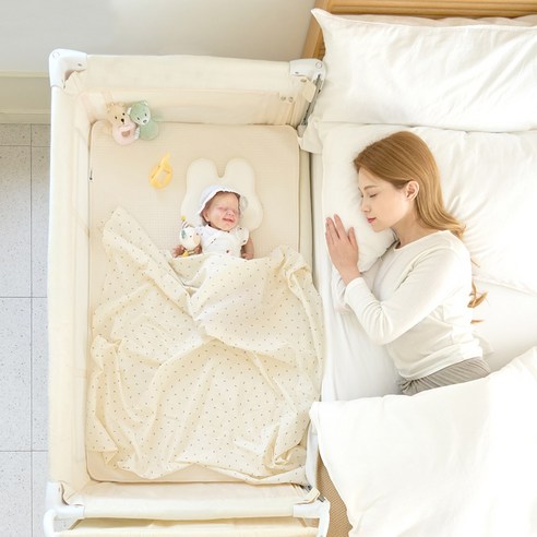 에시앙 접이식 플레이야드 아기침대로 안전하고 편안한 육아를 시작하세요.