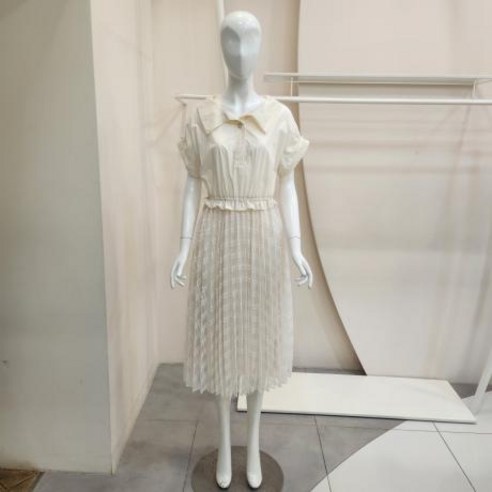 JJ JIGOTT JJ JIGOTT 밴딩 스트링 체크 플리츠 원피스_K GL6A0OPR5