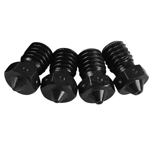 Xzante 3D 프린터 액세서리 Aero Hotend V6 0.6mm/1.75mm 용 압출 헤드 노즐 (4 개), 검은 색