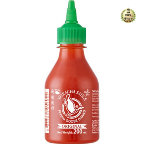 라이브잇 플라잉 구스 스리라차 핫칠리 소스, 200ml, 1개
