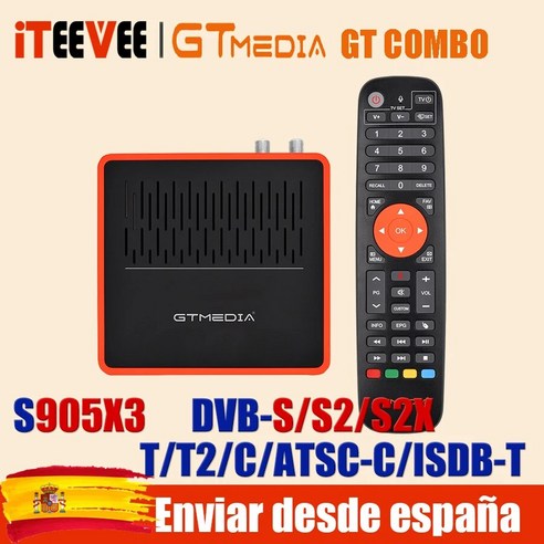 GTmedia GT 콤보 스마트 DVB TV 박스 1 개 안드로이드 90 지상파 위성 TV 수신기 T2 S2XCA 카드 H265 10 비트셋톱 박스, 1)GT COMBO  미국 플러그