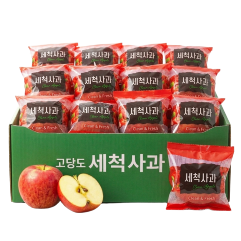 [타임특가] 더프레시 당도선별 산지직송 껍질째먹는 꿀부사 세척사과, 1박스, 5kg
