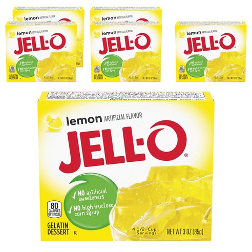 젤오 젤라틴 디저트 젤리 믹스 85g, 레몬(Lemon), 6개