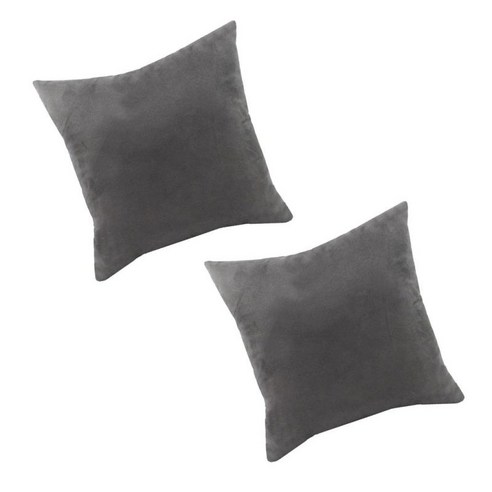 2pack 소파 던지기 베개 커버 벨벳 솔리드 컬러 베개 케이스-45x45cm, Gray-45x45cm, {"수건소재":"설명"}