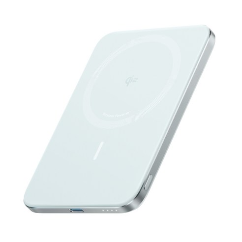 앤커 맥고 나노 파워뱅크 5000mAh 20W 슬림형 무선충전 보조배터리, 민트그린, A1665