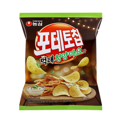 농심 포테토칩 먹태 청양마요맛, 5개, 50g