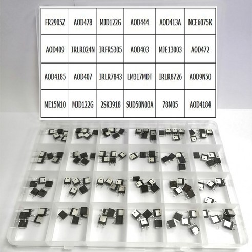 트랜지스터 120PCS 24 값 TO 252 MOS FET 78M05 AOD4184 ME15N10 AOD4185 IRLR8726 AOD478 AOD444 NCE60 232EA 9