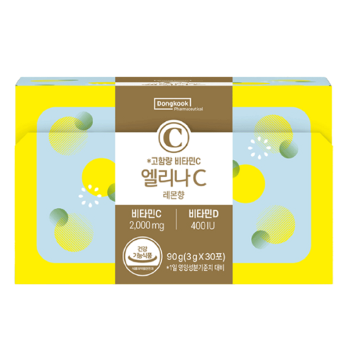 동국제약 엘리나C 고함량 비타민C 2000mg 비타민 400IU, 90g, 1개