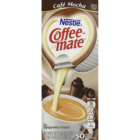 커피메이트 커피 크리머 글루텐 프리, 카페 모카, 50개입, 11ml, 50개입