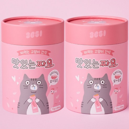 3651 맛있는 짜요 짜먹는 고양이 츄르 간식, 닭가슴살, 12g, 120개