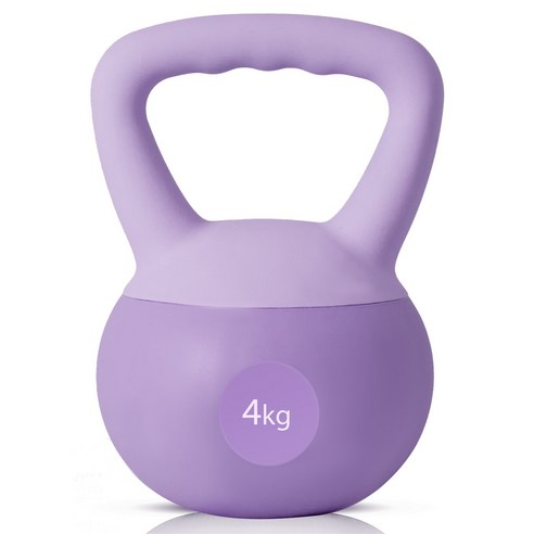 말랑말랑 소프트 PVC 케틀벨 아령, 1개, 4kg, purple