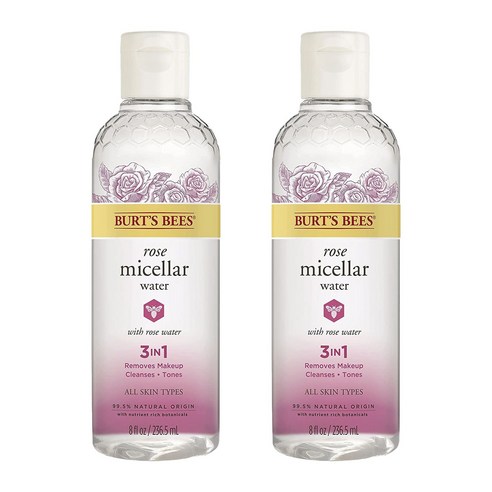 버츠비 미셀라 워터 3 인 1 로즈, 2개, 236.5ml