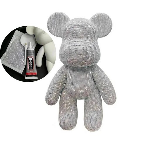 DIY 크리스탈 곰 피규어 라인스톤 선물, 접착 베어브릭 장식 – 젤리 옐로우 33cm 오브제블랙헤드 DIY 크리스탈 곰 피규어 라인스톤 선물, 접착 베어브릭 장식 – 젤리 옐로우 33cm 오브제블랙헤드