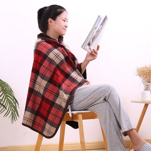 DFMEI 플란넬 래글런 낮잠 담요 사무실 에어컨 덮개 다용도 플러스두꺼운 싱글 담요, DFMEI먼저레드그리드, {"크기":"80*140CM(목도리버클)"}
