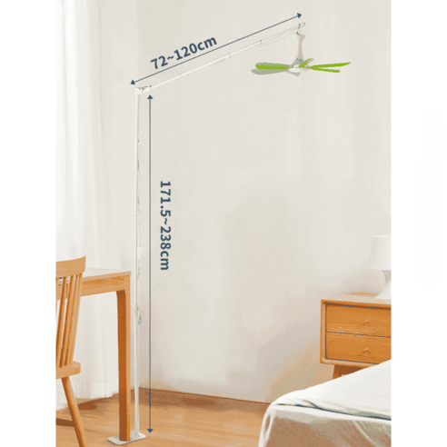  산업용 스프레이 선풍기 분무 미스트 축사용 강력한 팬, R 벽걸이형 실링팬거치대 씰링팬 걸이 침실 서큘레이터 셀프 설치, 온라 스탠드 리모콘타이머