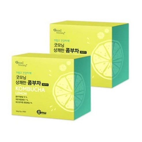 굿모닝 콤부차 레몬맛 무알콜 5g 30포 2박스