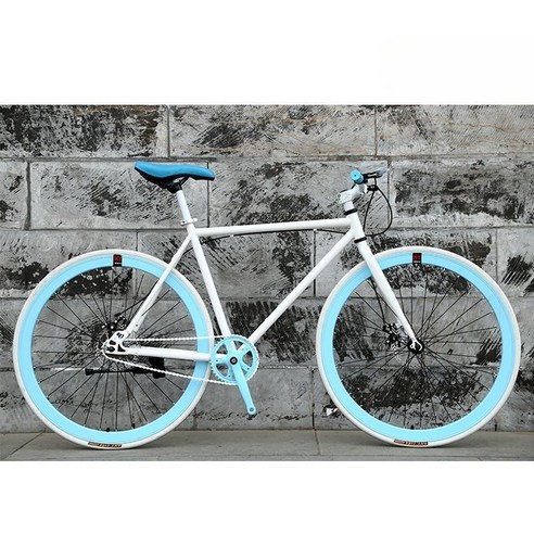 출퇴근 로드 자전거 생활용 경량 바이크 도로 플랫 핸들 솔리드 타이어 24인치 26인치, 24인치 화이트블루