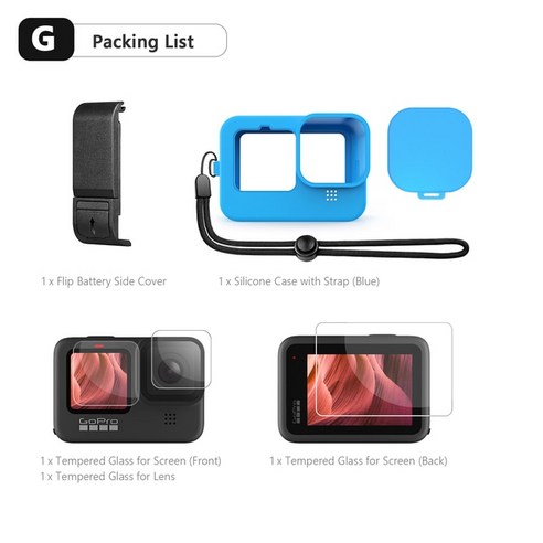 Vamson-GoPro 11 액세서리 세트 플립 배터리 사이드 커버 이동식 뚜껑 충전 포트 케이스 GoPro Hero 10 9 카메라 VP659K, 03 C, 1개