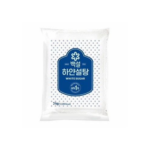 백설 하얀설탕, 3kg, 1개 
가루/조미료/오일