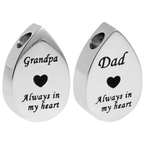 2 조각 항상 내 마음에 Waterdrop Urn Memorial Ash Keepsake Pendant
