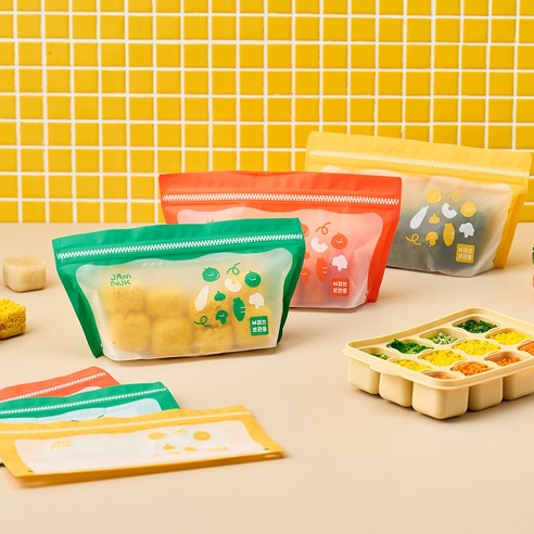 냉동실 정리, 이유식 보관 걱정 끝! 엄마의 시간을 되돌려 줄 마법 큐브 잼먹지퍼꽉