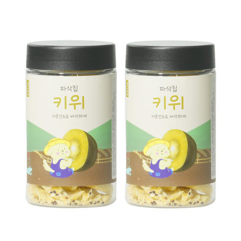 댕댕이연구소 강아지 디디랩 파삭칩 저온건조 과일 채소 간식, 2개, 50g, 키위