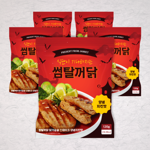 재미어트 썸탈꺼닭 소스 닭가슴살 스테이크 양념 치킨 맛 (냉동), 10개, 120g