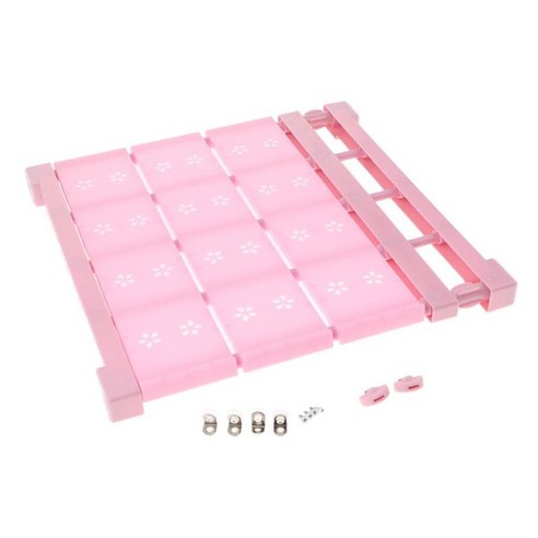 옷장 보관 계층화 된 분리기 욕실 주방 파티션 선반 옷장 찬장 서랍 공간 보호기, 플라스틱, 38cm M 핑크