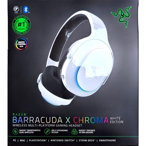 레이저 Barracuda X Chroma 헤드셋, 화이트, RZ04-0522