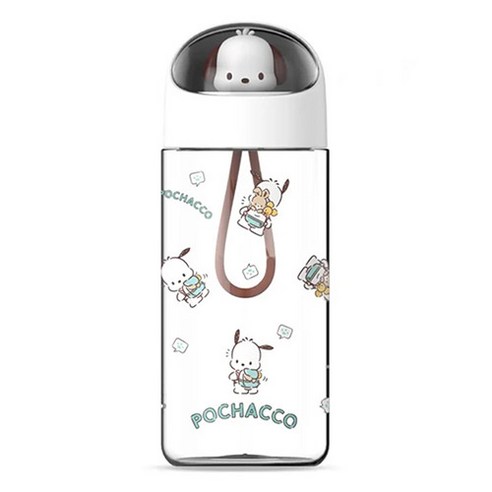 산리오 정품 어린이 투명 우주캡슐 트라이탄 물병 500ml, 포차코, 1개
